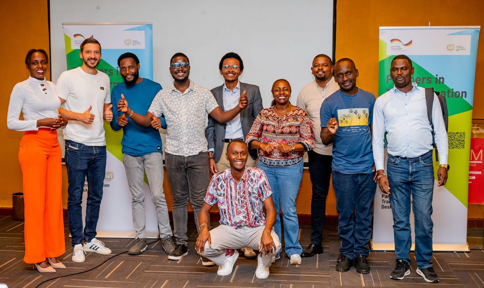 The REVLOG team celebrating after the LOT29 sprint