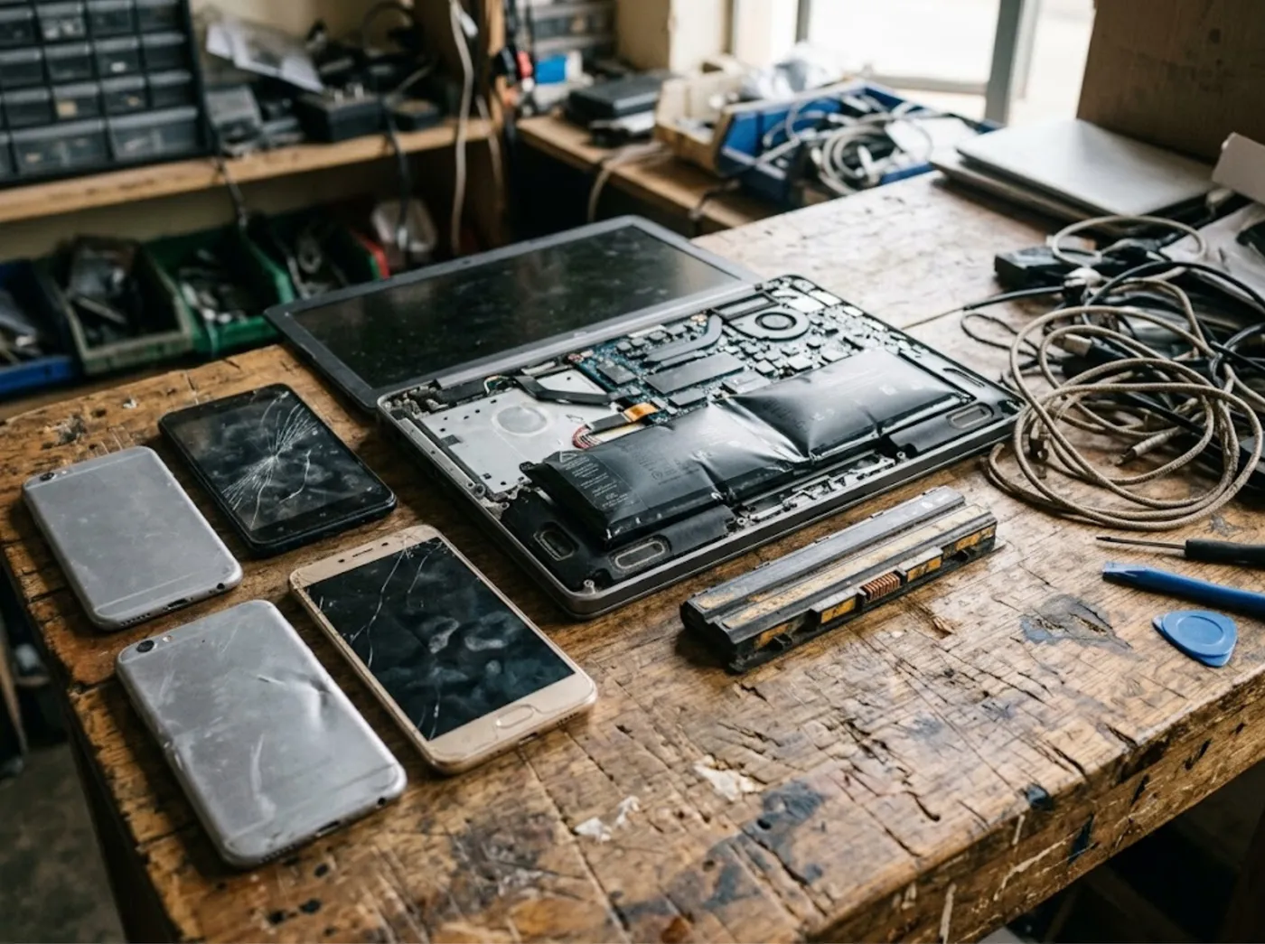 Phones and laptops